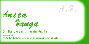 anita hanga business card